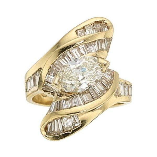 14K Yellow Gold Diamond ring weighing ~2.54ct total weight Provident Jewelery