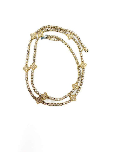 14K Yellow Gold Diamond Tennis Necklace Provident Jewelery