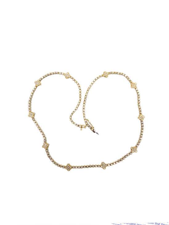 14K Yellow Gold Diamond Tennis Necklace Provident Jewelery