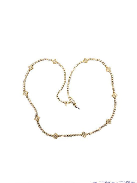 14K Yellow Gold Diamond Tennis Necklace Provident Jewelery
