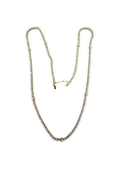 14K Yellow Gold Diamond Tennis Necklace Provident Jewelery