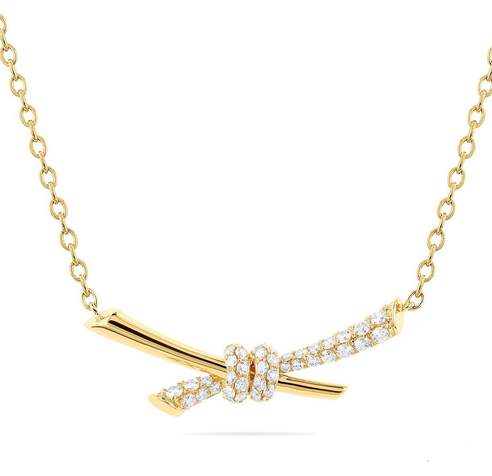 18K Diamond Knot Necklace Provident Jewelery