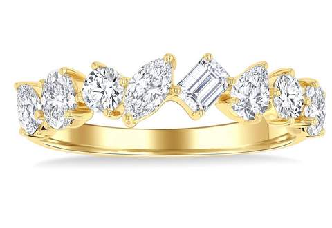 14K Fancy Shape Diamond Band Provident Jewelery