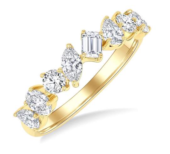 14K Fancy Shape Diamond Band Provident Jewelery
