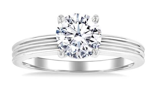 14K Hidden Halo Semi Mounting, NO center stone Provident Jewelery