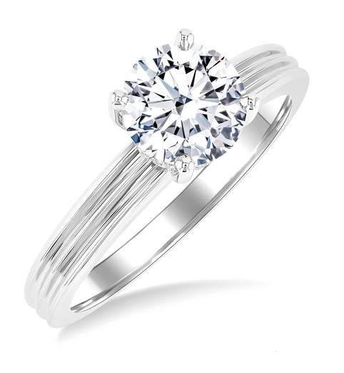 14K Hidden Halo Semi Mounting, NO center stone Provident Jewelery