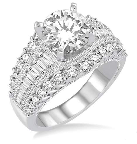 14K Diamond Semi Mounting, NO Center Stone Provident Jewelery