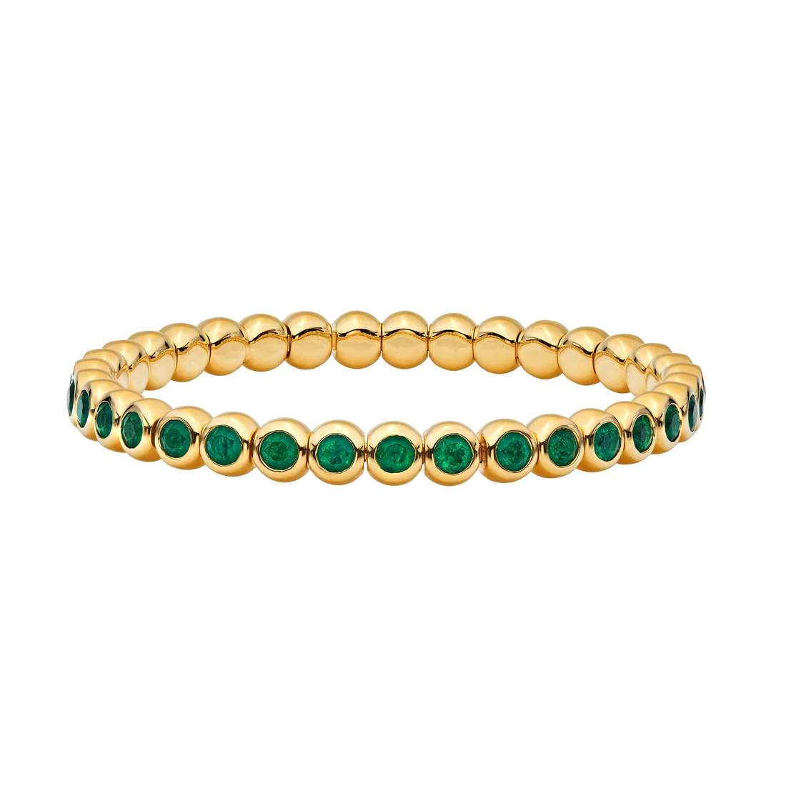 18K Emerald Stretch Bracelet Provident Jewelery