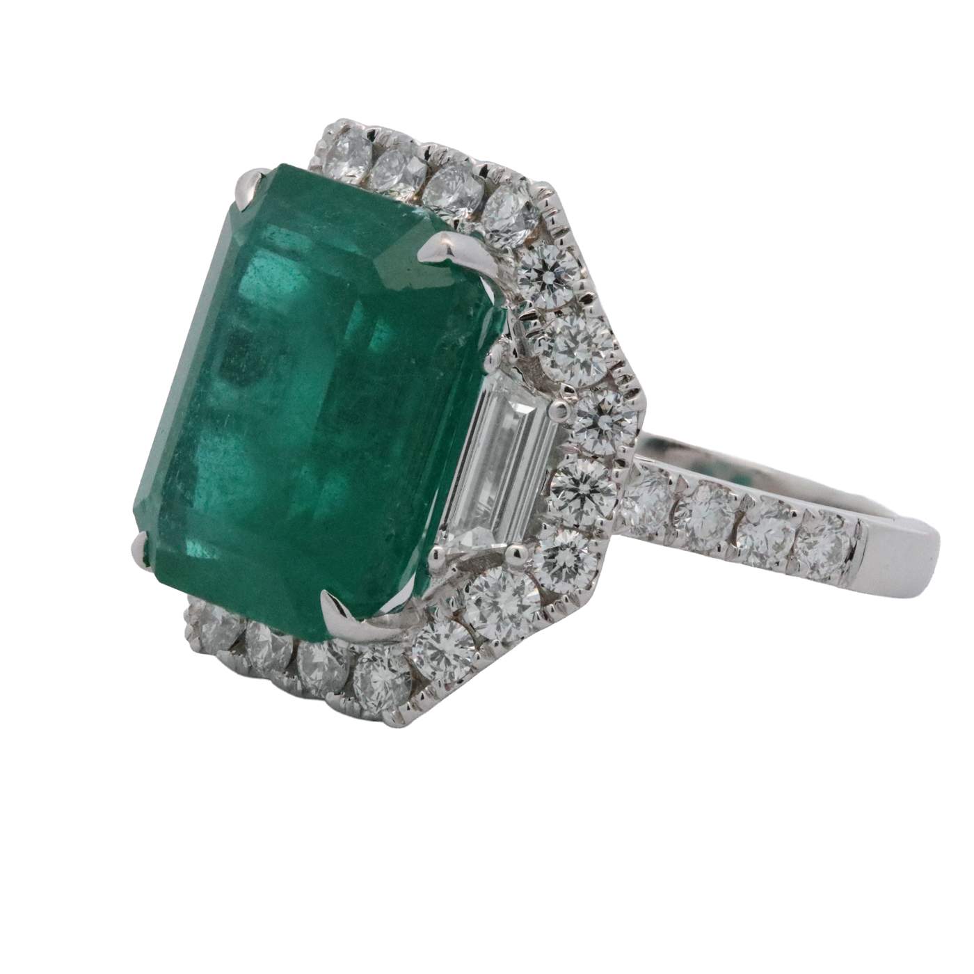18K Emerald and Diamond Ring