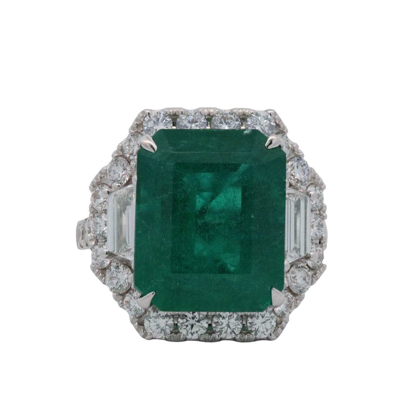 18K Emerald and Diamond Ring