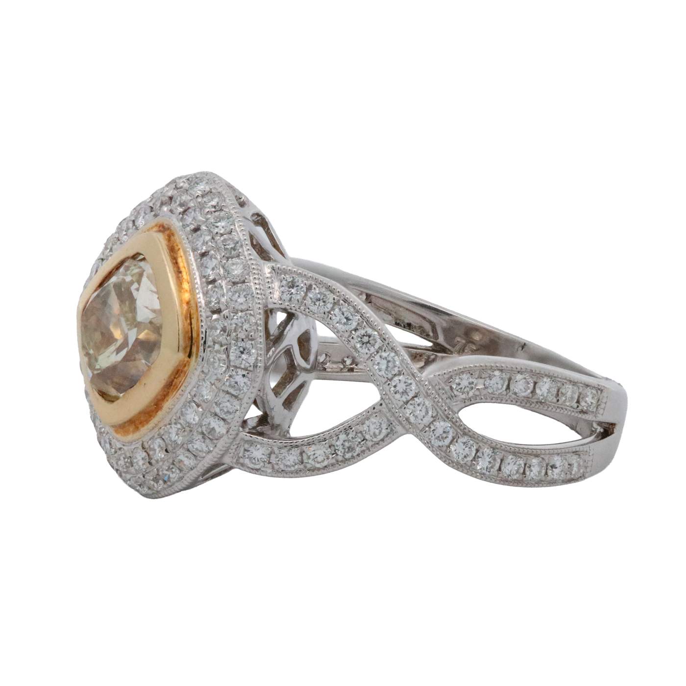 18K Yellow Diamond Ring