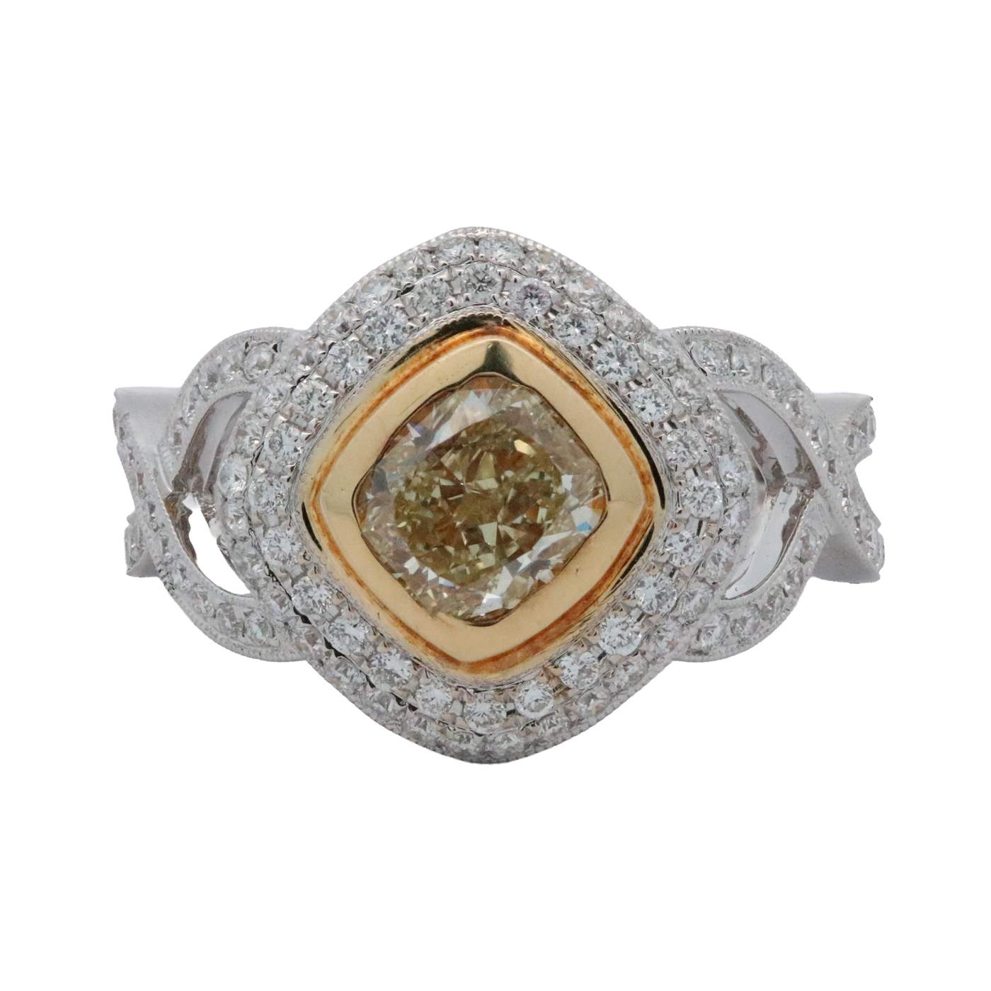 18K Yellow Diamond Ring