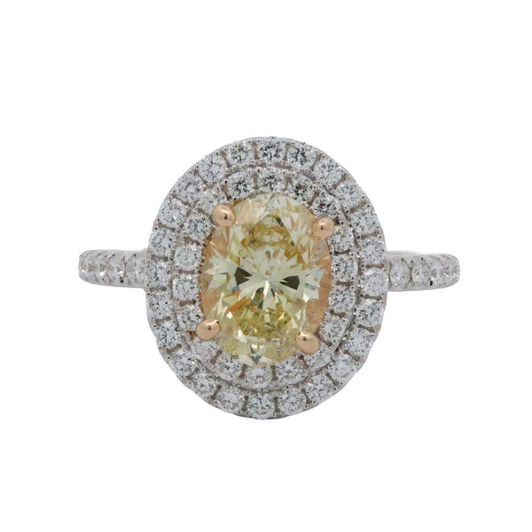 18k Oval Yellow Diamond Ring Provident Jewelery