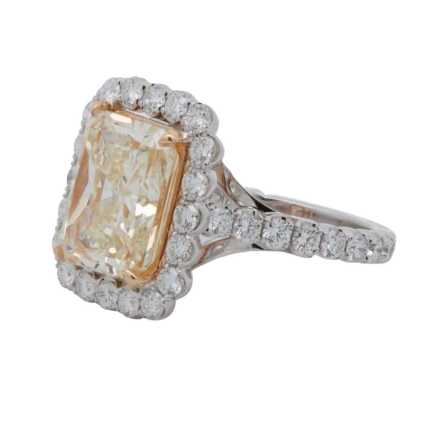 18K Diamond Halo Diamond Ring Provident Jewelery