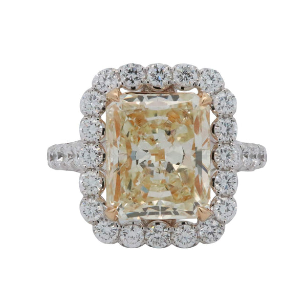 18K Diamond Halo Diamond Ring Provident Jewelery