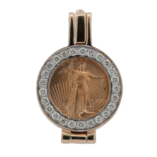 14K Diamond $5Coin Pendant Provident Jewelery