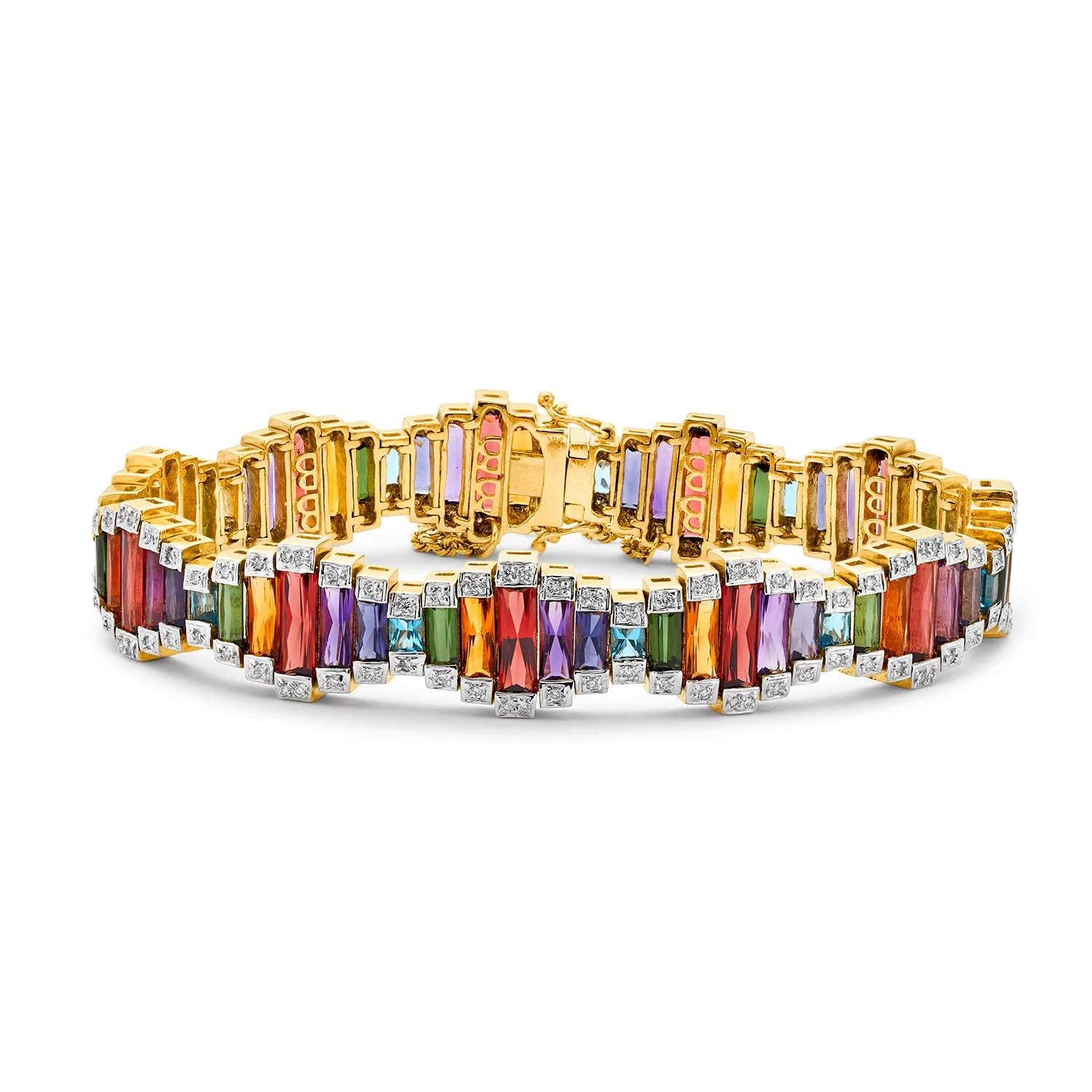 Bellarri Ultimate Color Collection 14K Yellow Gold Multi-Gemstone Bracelet