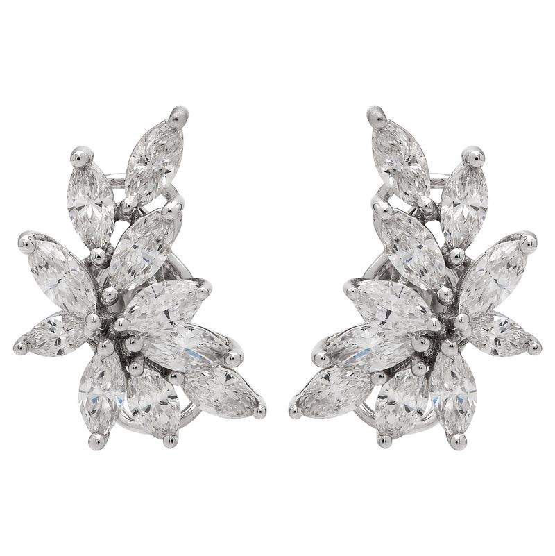 Ruchi New York, 18K Marquise Cut Diamond Waterfall Stud Earrings
