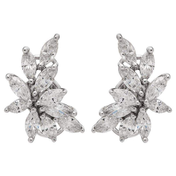 Ruchi New York, 18K Marquise Cut Diamond Waterfall Stud Earrings