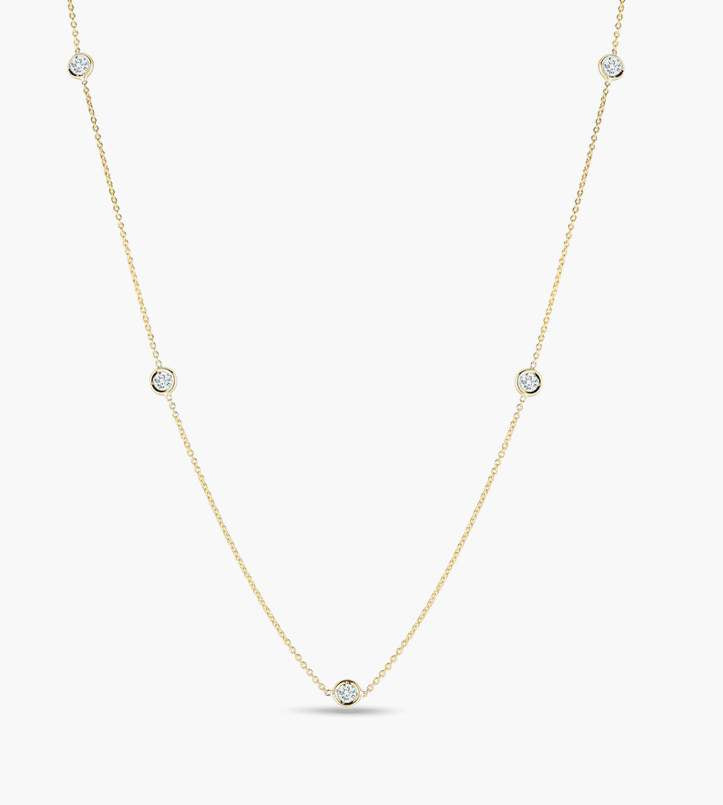 Roberto Coin 18K 5 Station .23ctw Diamond Necklace