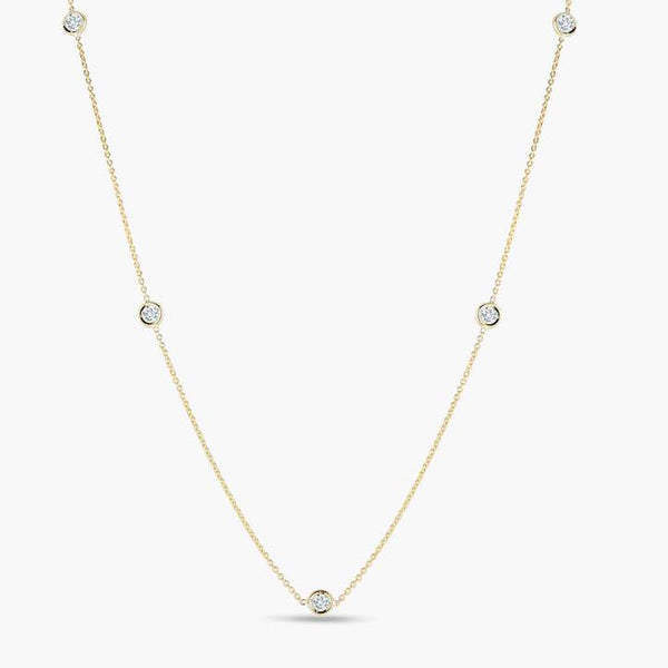 Roberto Coin 18K 5 Station .23ctw Diamond Necklace