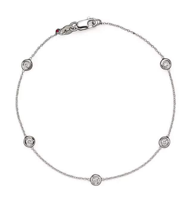 Roberto Coin 18K Five Station Diamond by the Inch Bracelet