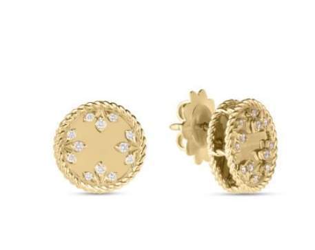 Roberto Coin 18K Yellow Gold Medallion Stud Earring