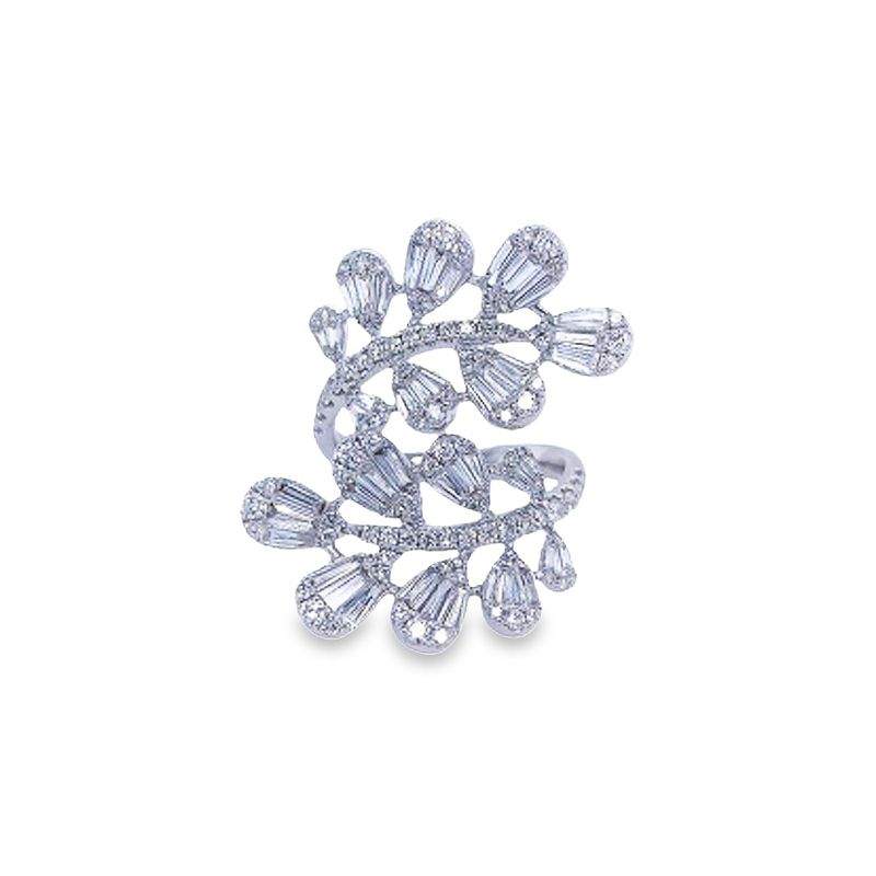 Ruchi New York, 18K Flower Bypass Diamond Ring