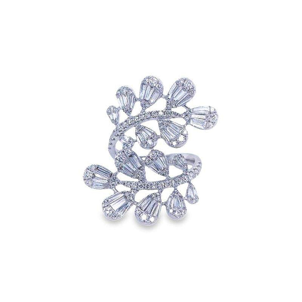 Ruchi New York, 18K Flower Bypass Diamond Ring