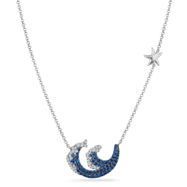 14K Wave Pendant on Chain