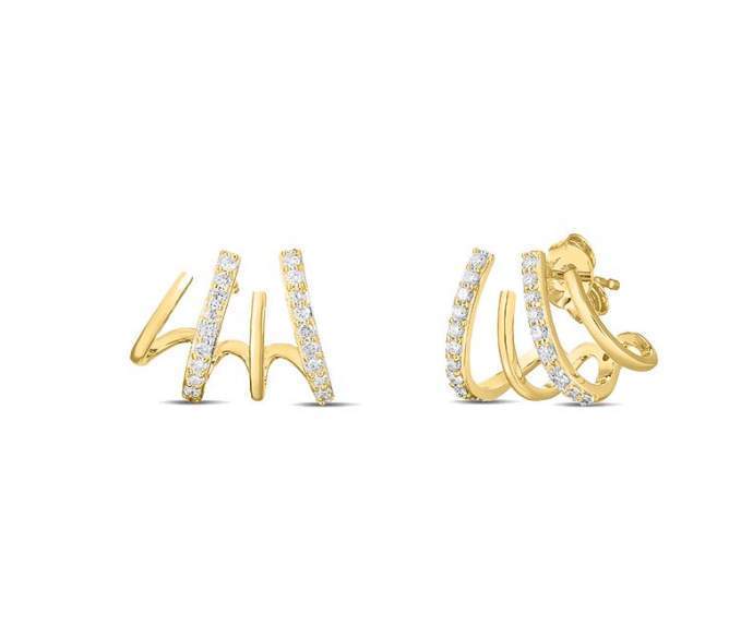 Roberto Coin 18K Climber Diamond Earrings