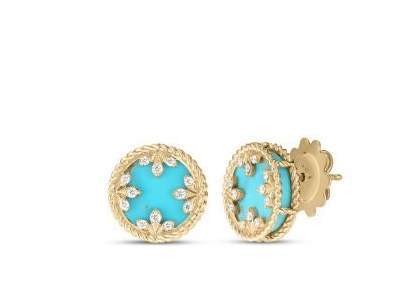 Roberto Coin 18K Yellow Gold Medallion Stud Earring