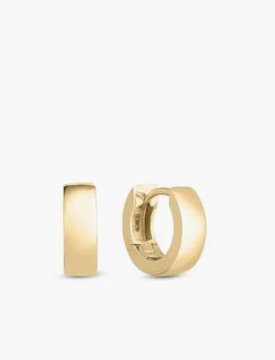 Roberto Coin 18k Small Huggie Hoop Earrings 12mm