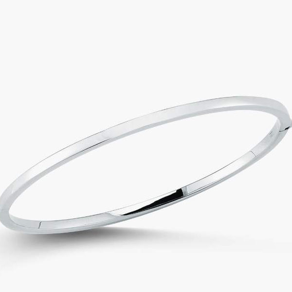 Roberto Coin 18K White Gold Designer Oval Bangle