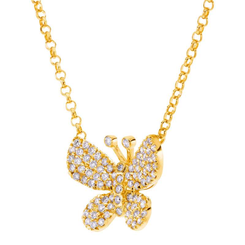 Pave Butterfly Pendent