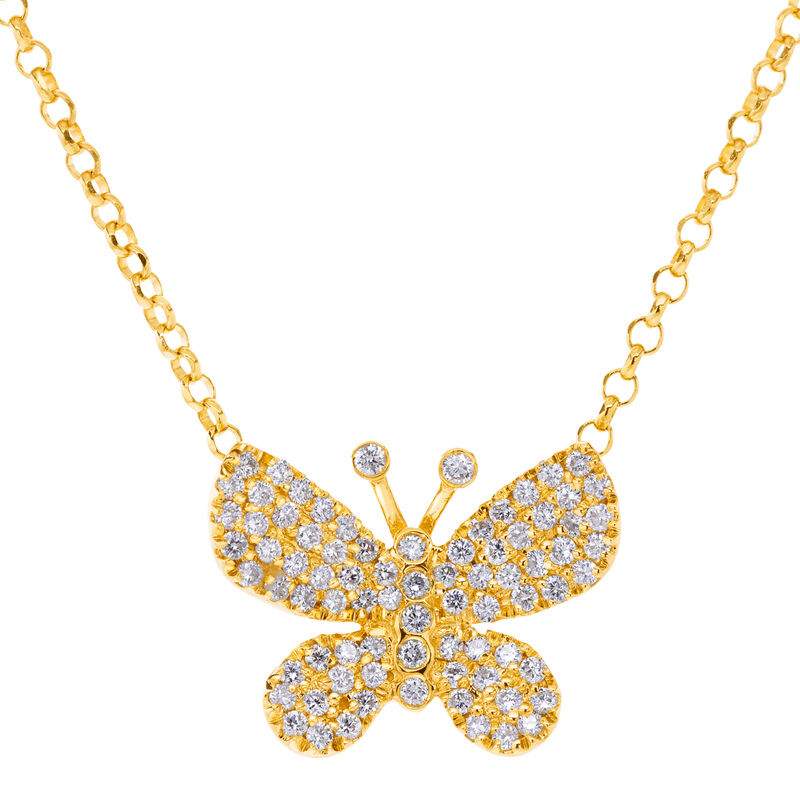 Pave Butterfly Pendent