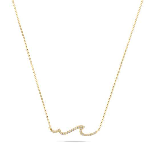 14K Yellow Wave Necklace, Shula of NY