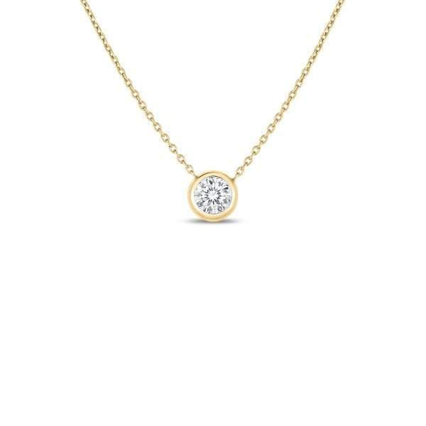 Roberto Coin 18k Yellow Gold Diamonds By The Inch Single Station 0.19ctw Diamond Necklace