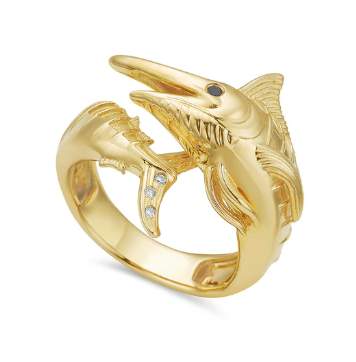14K Wide Marlin Ring