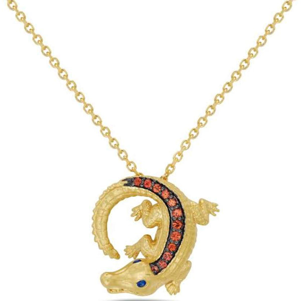 14K Alligator Pendant