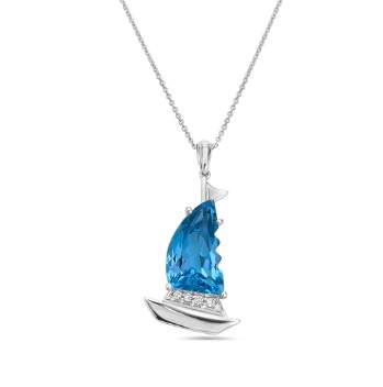 14K Sailboat Pendant