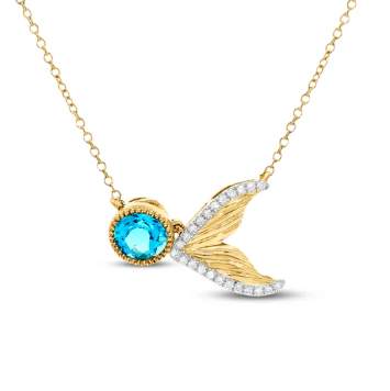 14K Whale Tail Necklace