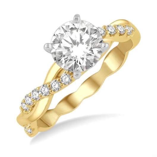 14K Diamond Semi-Mount