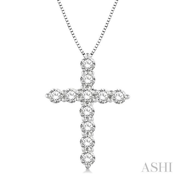 14K Diamond Cross Pendant