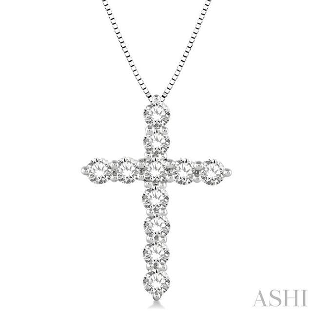14K Diamond Cross Pendant