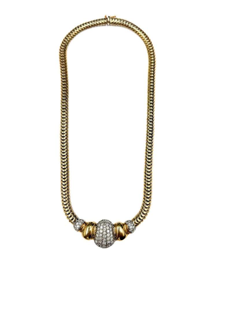 14K Pave Diamond Necklace