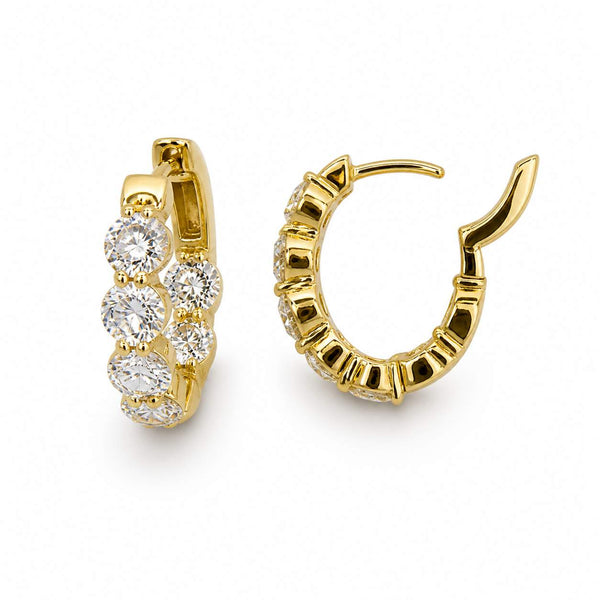 14K In and Out Hoop Earringss