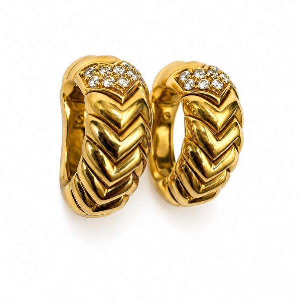 18K Bvlgari "Spiga" Earrings