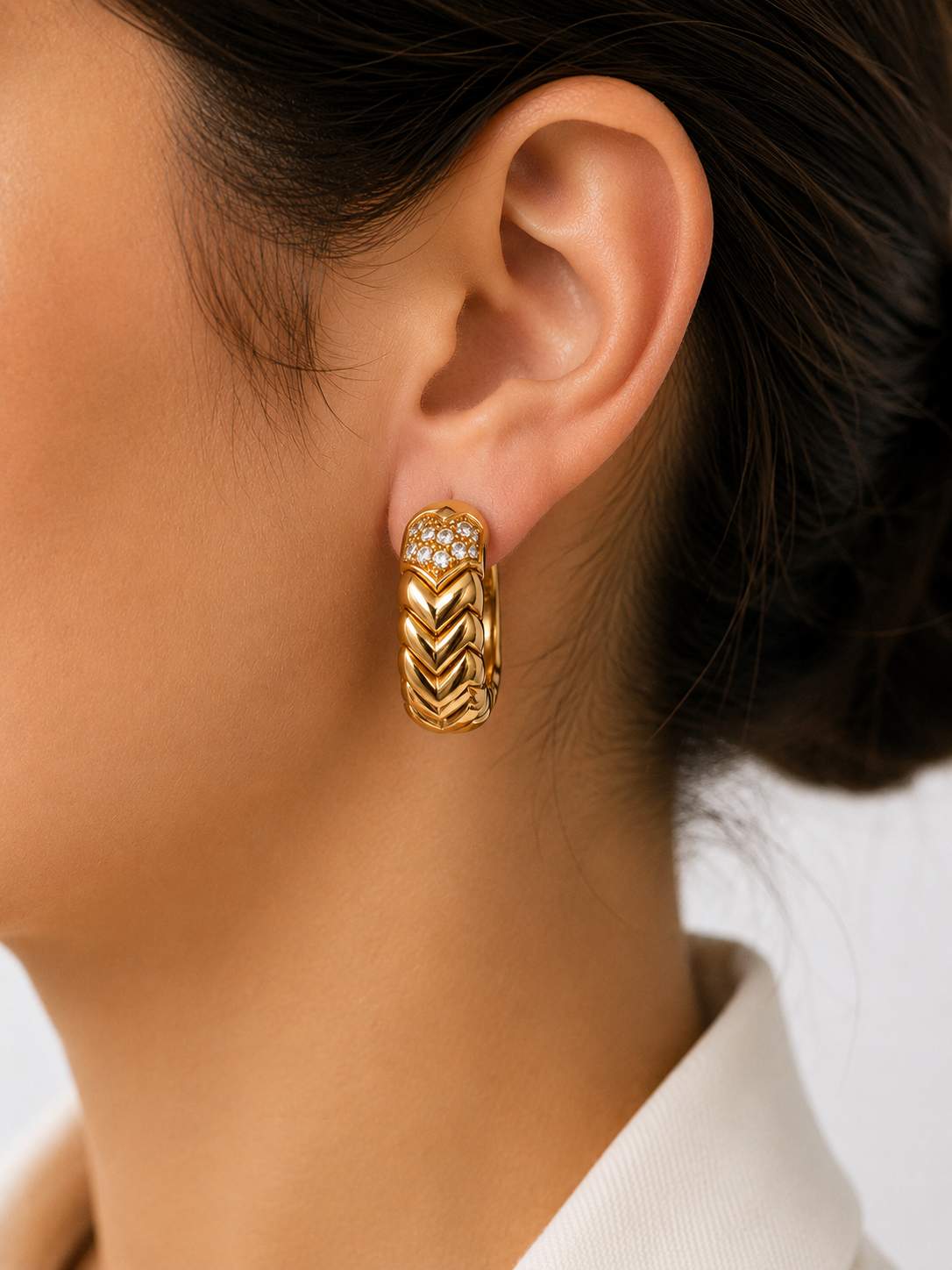 18K Bvlgari "Spiga" Earrings