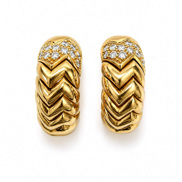18K Bvlgari "Spiga" Earrings